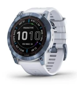Garmin GPS Fenix 7X Sapphire Solar Weiß/Blau Ti