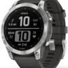 Garmin Fenix 7 Silber Mit Graphitfarbenem Armband
