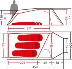 Tempest 3 - Grün -Angebote Trek Zelt Store wechsel tents tempest 3 skizze 1280x1280
